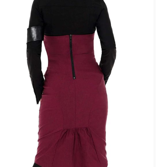 Killstar Darkwave Division Blood Midi Suspender Plus Size Skirt 3XL NWT - Picture 4 of 6